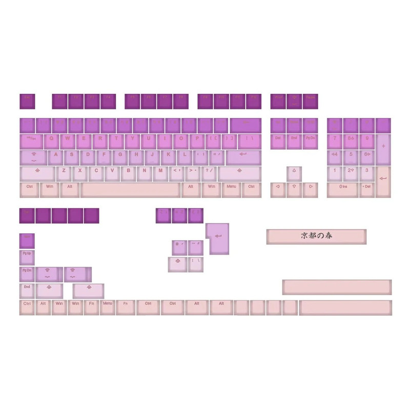 Tai-Hao PBT Backlit 142 Keys Keycaps - Spring in Kyoto - مفاتيح